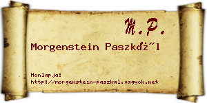 Morgenstein Paszkál névjegykártya